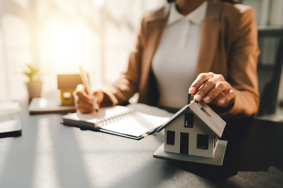 Real estate professional handshake